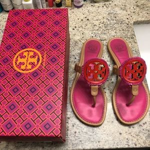Tory Burch fringe miller sandals size 8.5